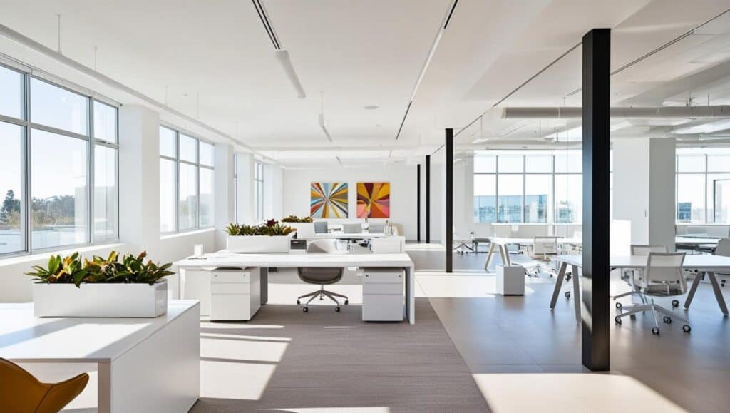 modern office interiors open plan office design